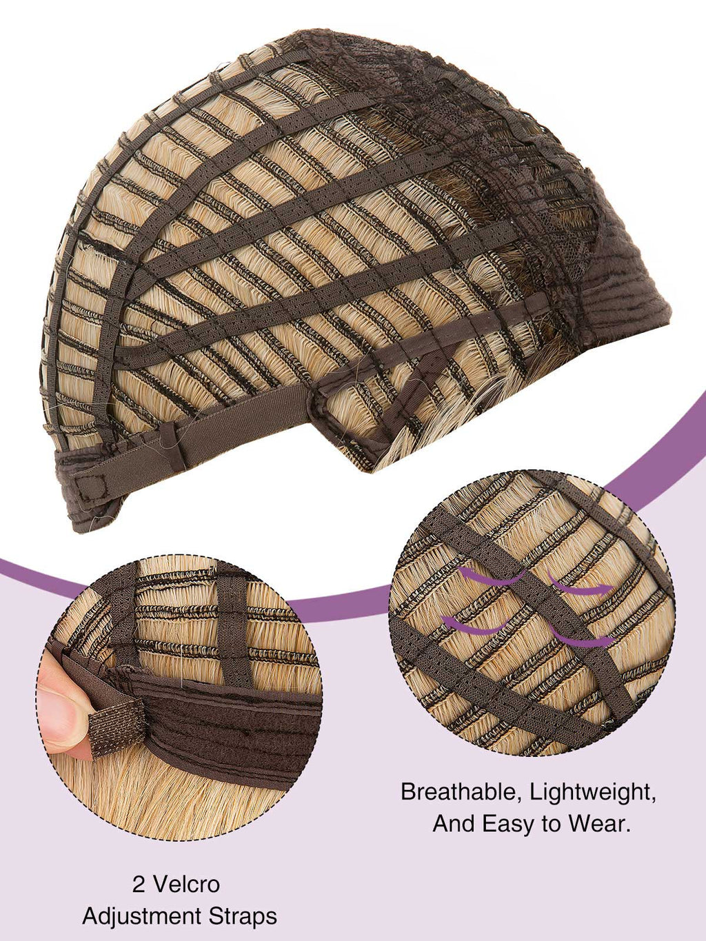 Celeste in Golden Breeze | Straight Bob Synthetic Wig | Blonde Basic Cap Wig