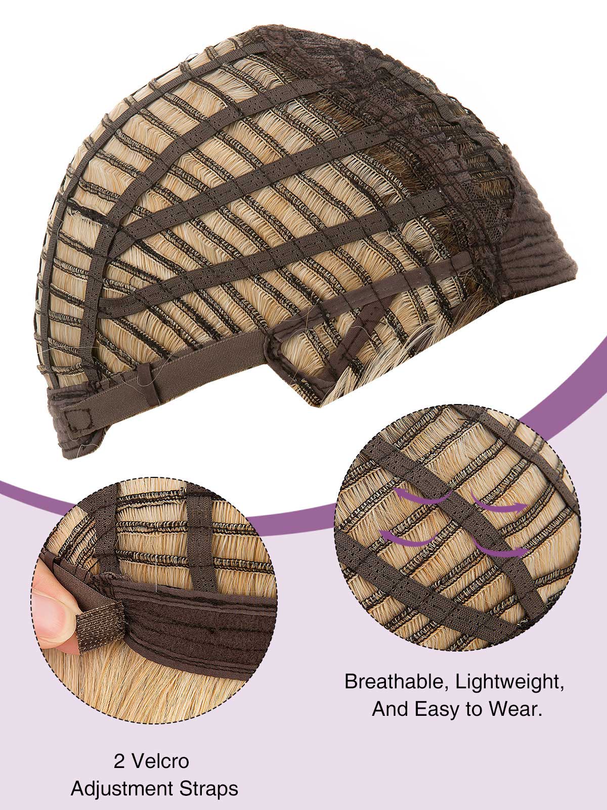 Celeste in Golden Breeze | Straight Bob Synthetic Wig | Blonde Basic Cap Wig