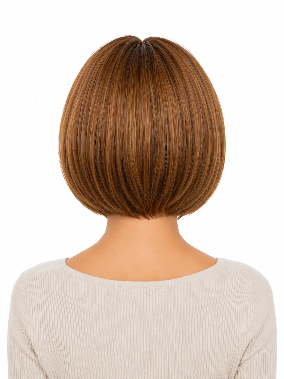 Celeste in Copper Dust | Brown Bob Synthetic Wig | Basic Cap Straight Wig