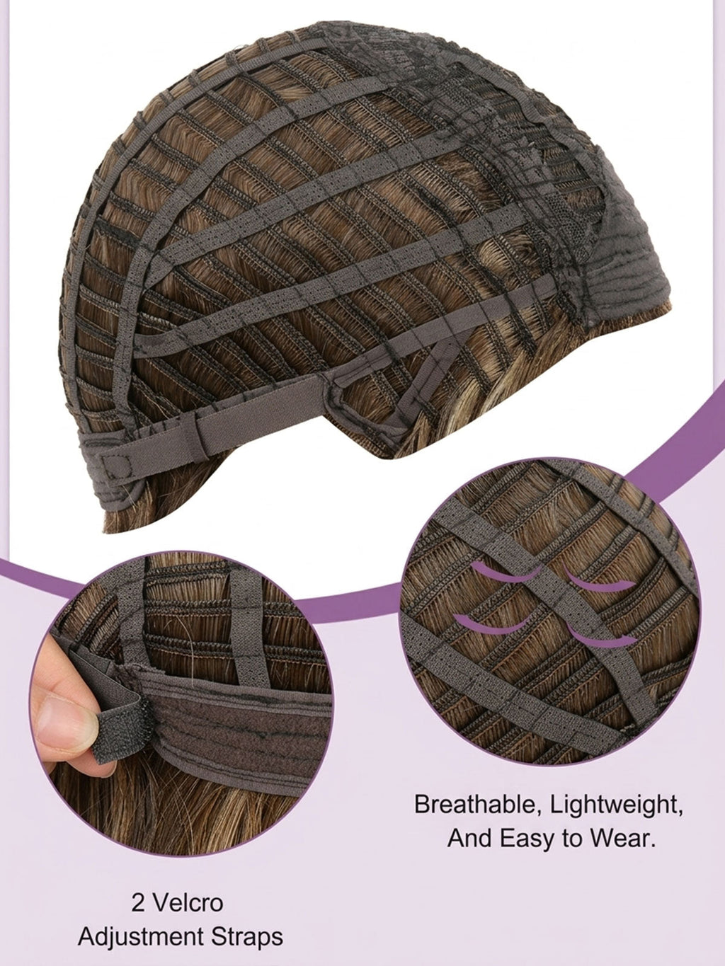 Celeste in Copper Dust | Brown Bob Synthetic Wig | Basic Cap Straight Wig