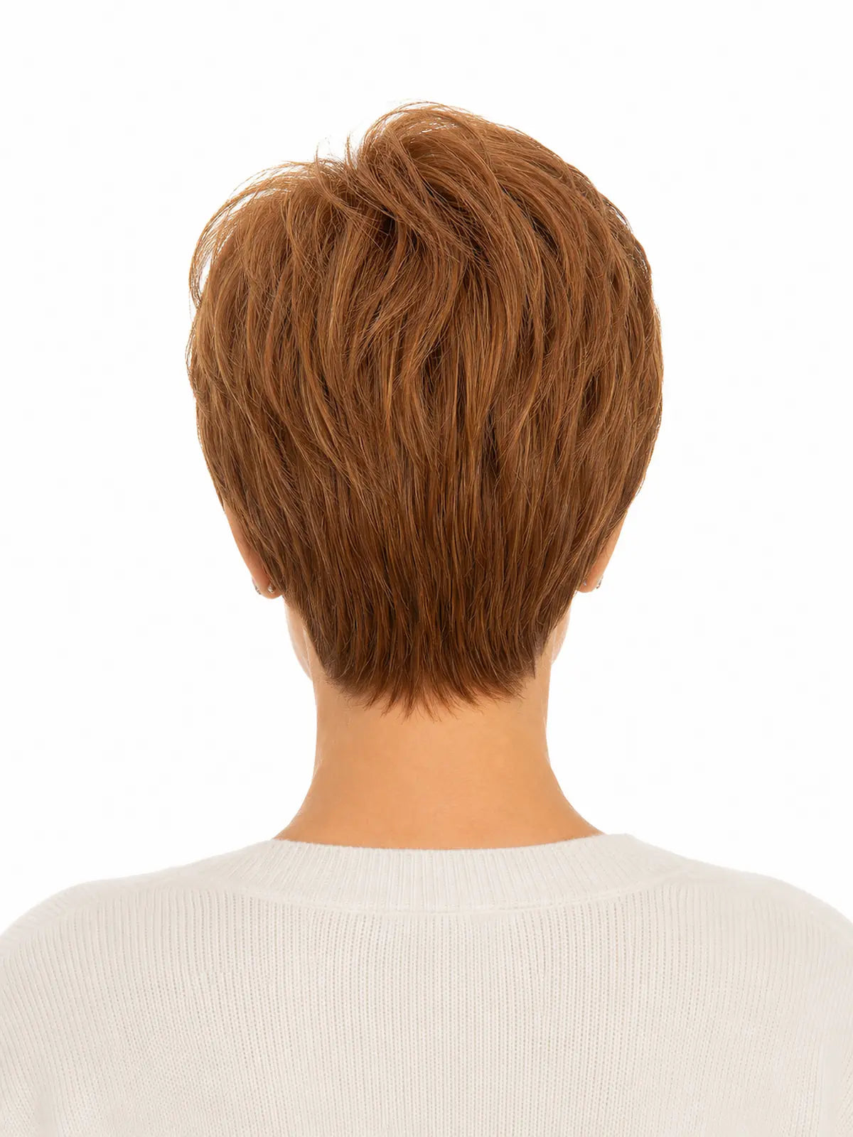 Marion in Amber Maple | Short Straight Synthetic Wig | Auburn Pixie