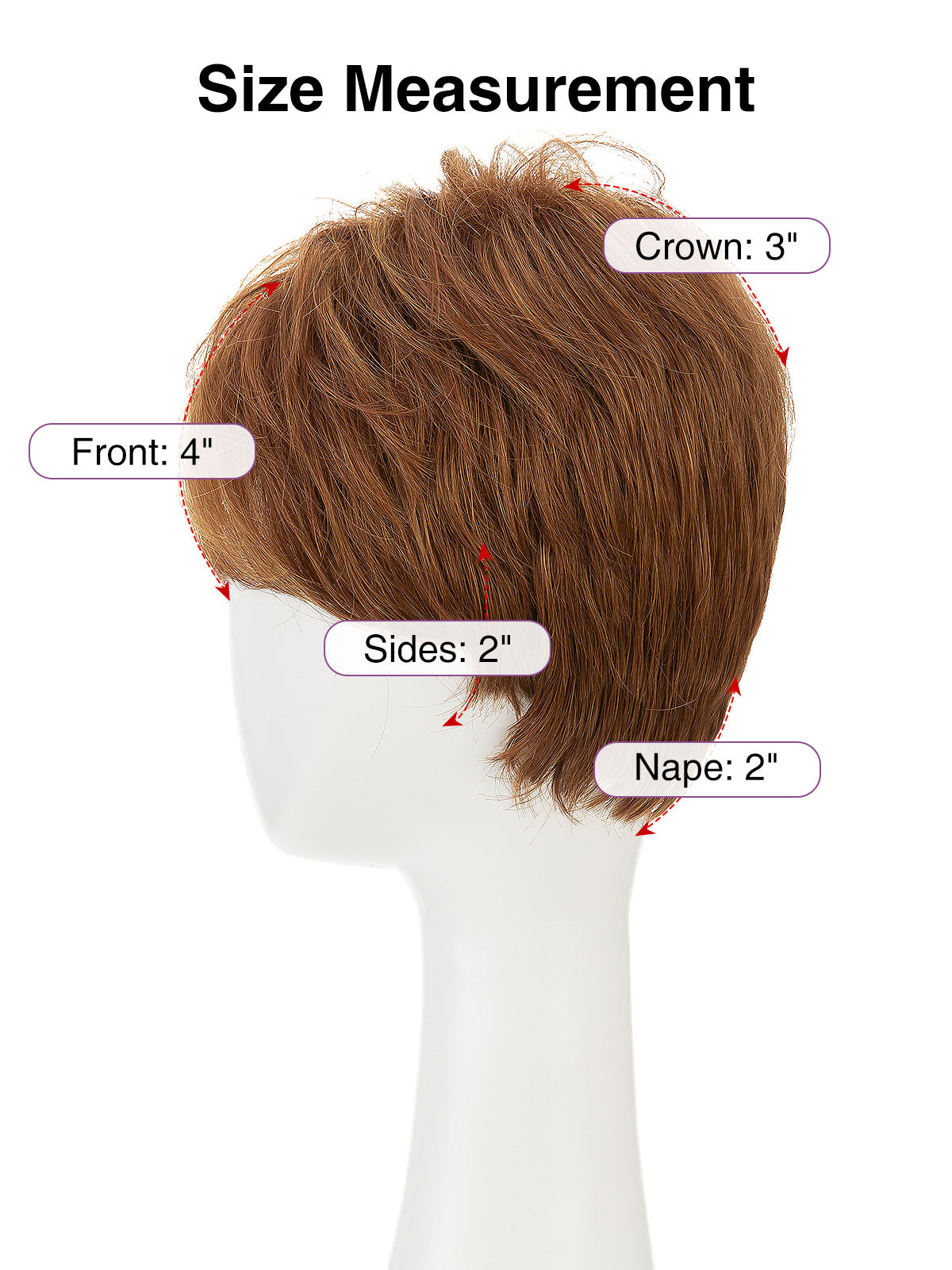 Marion in Amber Maple | Short Straight Synthetic Wig | Auburn Pixie
