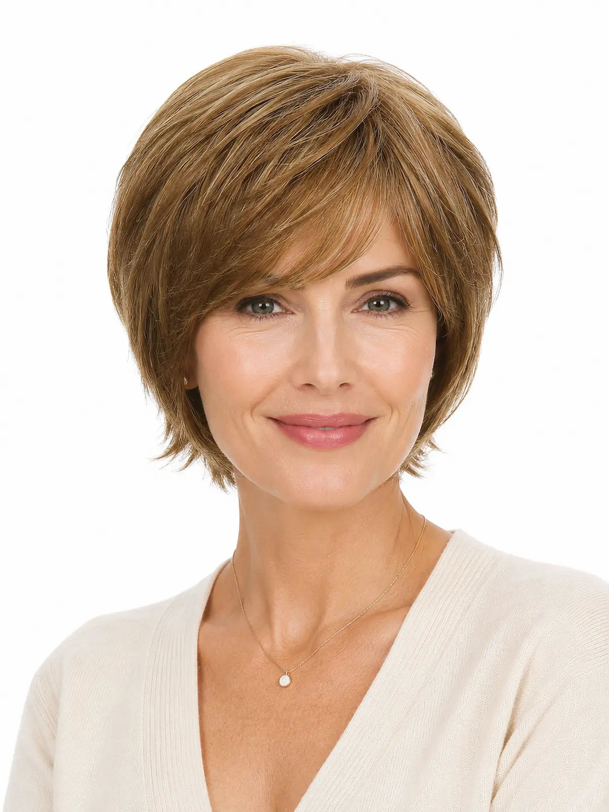 Isabelle in Medium Brown Blend | Short Synthetic Wig | Dimensional Brown Wig