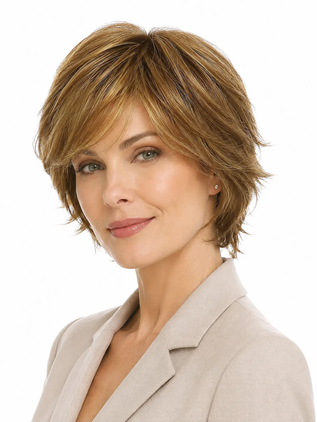 Isabelle in Medium Brown Blend | Short Synthetic Wig | Dimensional Brown Wig