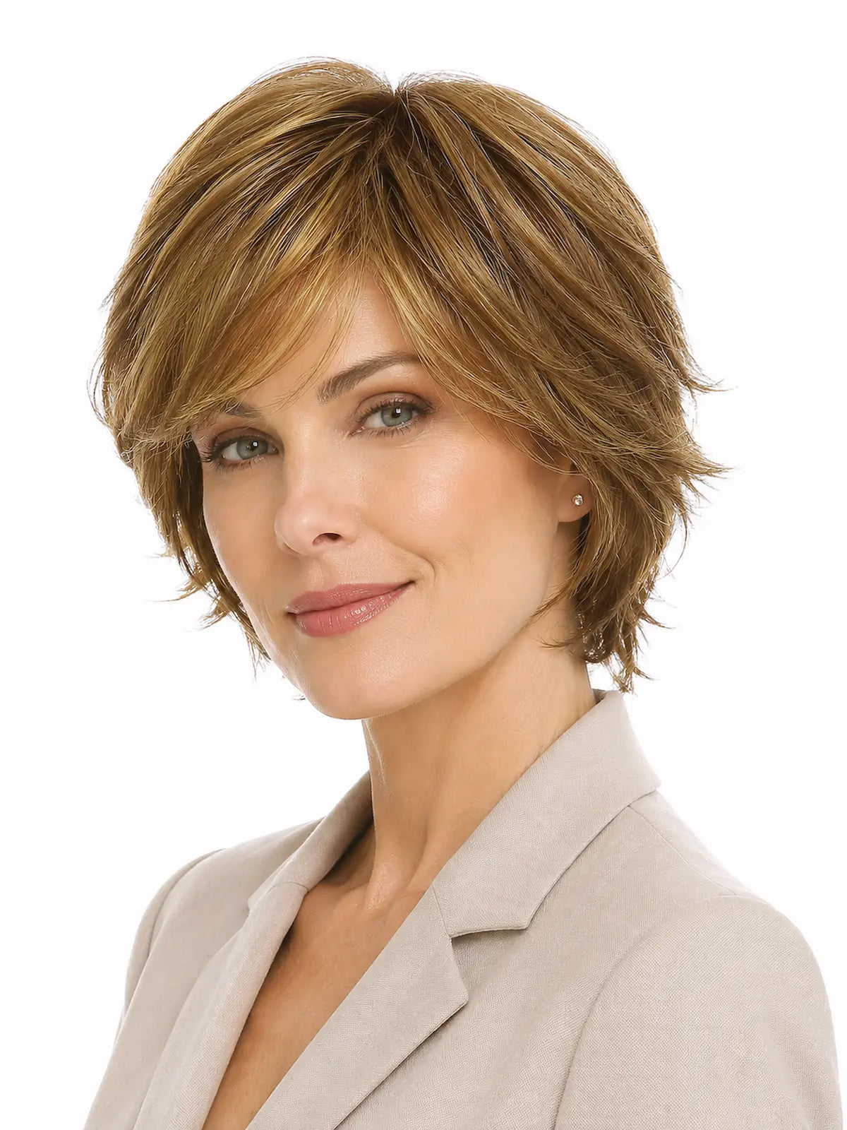 Isabelle in Medium Brown Blend | Short Synthetic Wig | Dimensional Brown Wig
