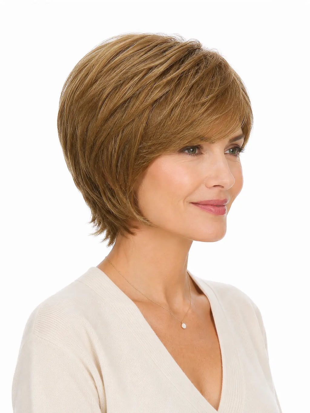 Isabelle in Medium Brown Blend | Short Synthetic Wig | Dimensional Brown Wig