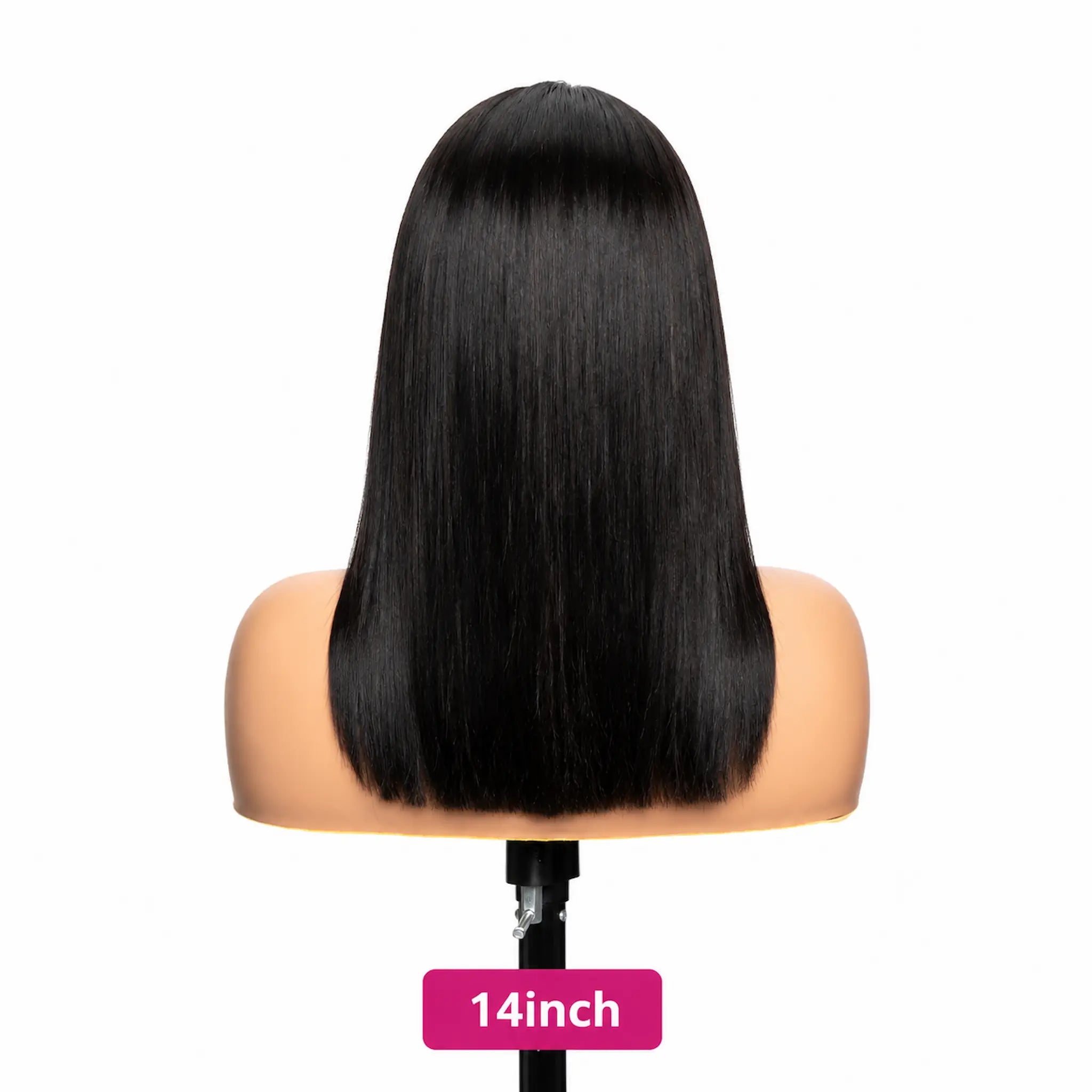 Natural Black Short Bob Wig | 13x4 HD Lace Human Hair Wig | 150 Density Wig