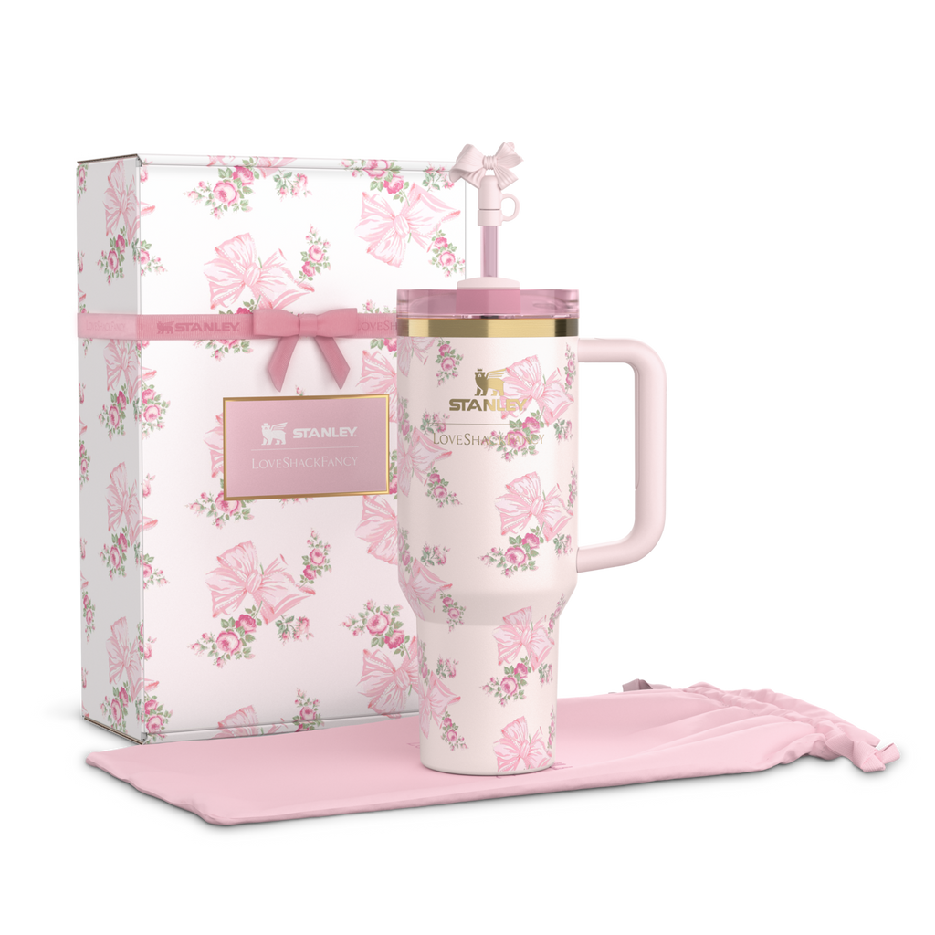 The Stanley X LoveShackFancy Holiday Quencher | 40 OZ (Pink)