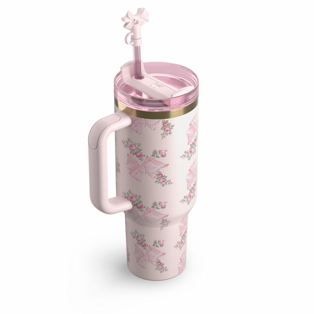 The Stanley X LoveShackFancy Holiday Quencher | 40 OZ (Pink)