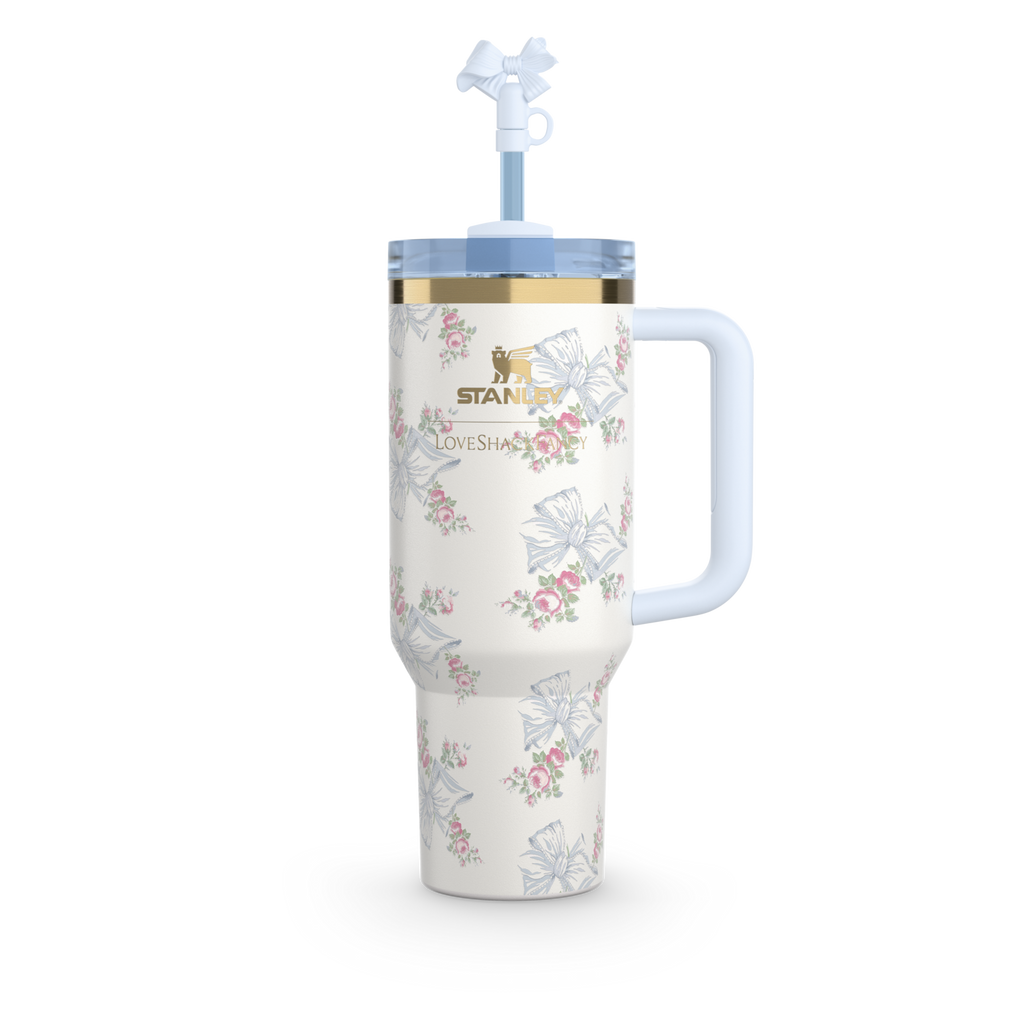 The Stanley X LoveShackFancy Holiday Quencher | 40 OZ (Blue)