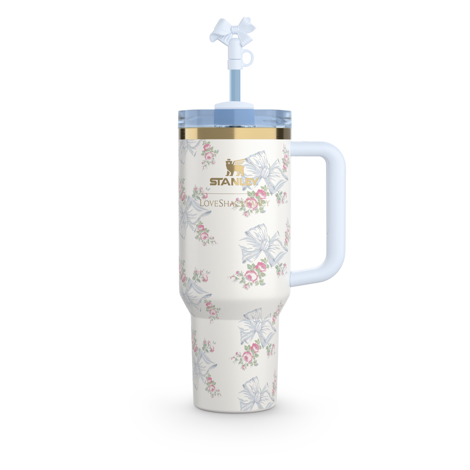 The Stanley X LoveShackFancy Holiday Quencher | 40 OZ (Blue)
