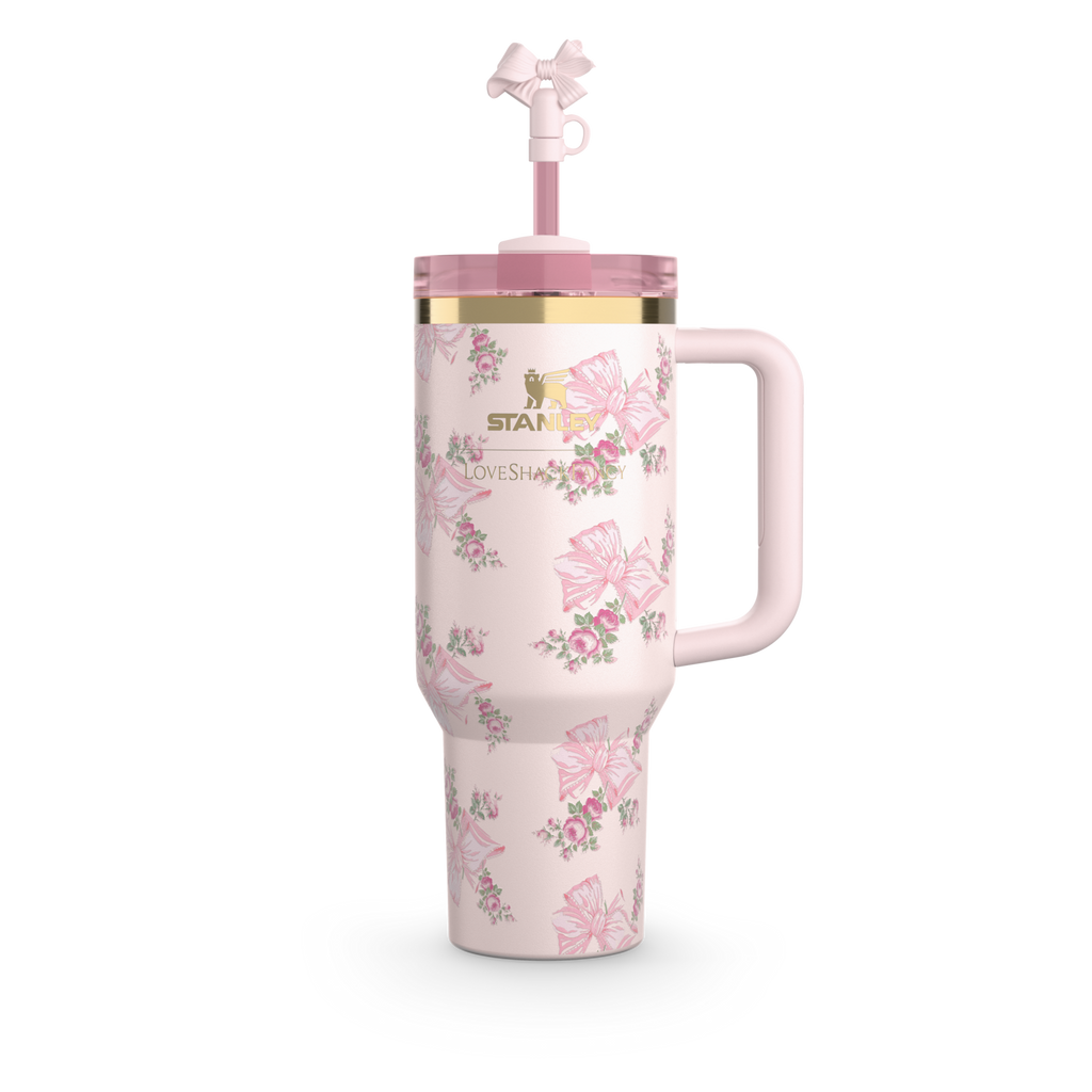 The Stanley X LoveShackFancy Holiday Quencher | 40 OZ (Pink)