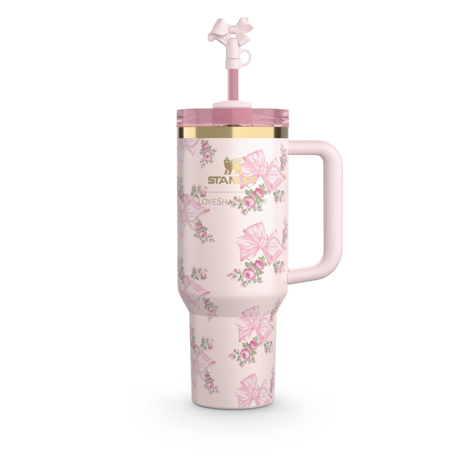 The Stanley X LoveShackFancy Holiday Quencher | 40 OZ (Pink)