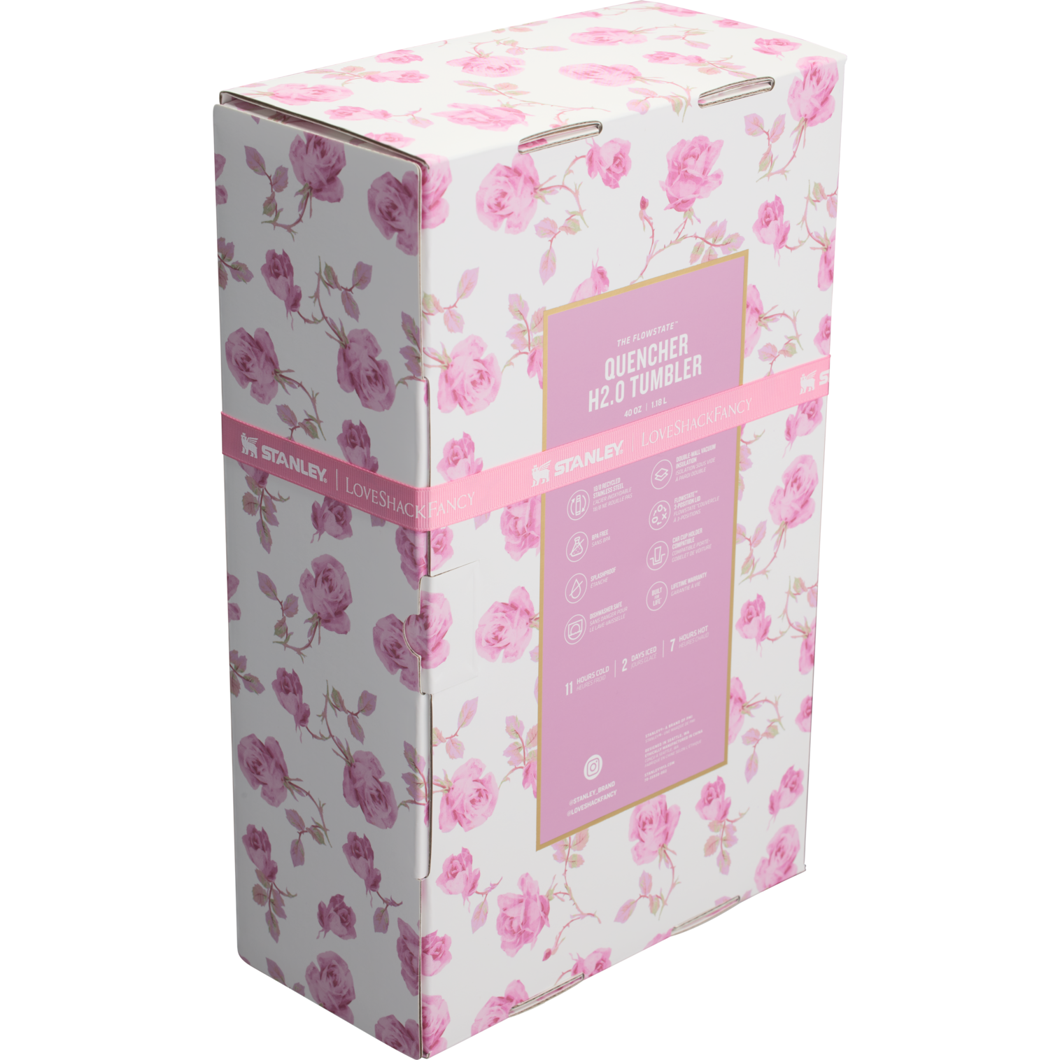 The Stanley x LoveShackFancy Quencher | 40 OZ (Ribbon Rosa)