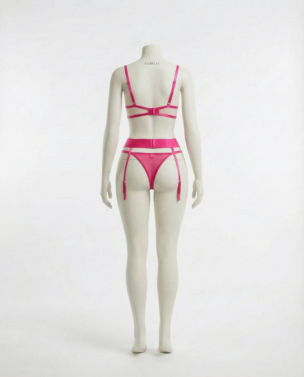 Embroidered Mesh Lingerie Set With Garter Belt - AR UNIVERSALghntshLingerie Set
