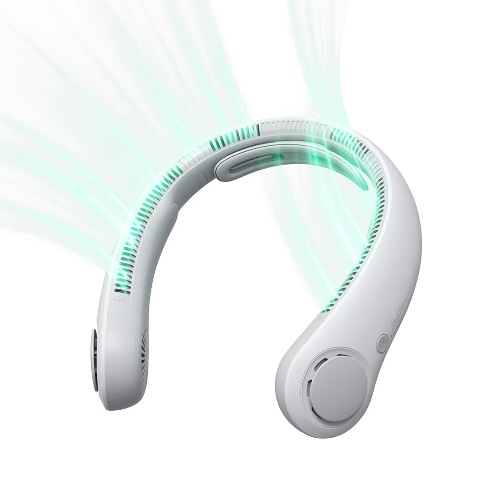 5-Speed Bladeless Neck Fan – 5000mAh Battery, 360° Cooling & 16.5H Long Runtime
