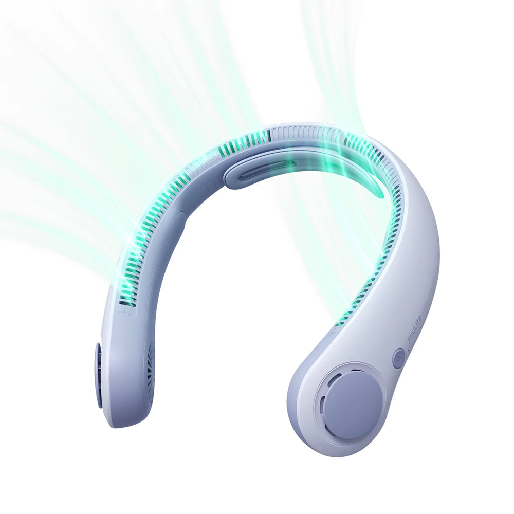 5-Speed Bladeless Neck Fan – 5000mAh Battery, 360° Cooling & 16.5H Long Runtime