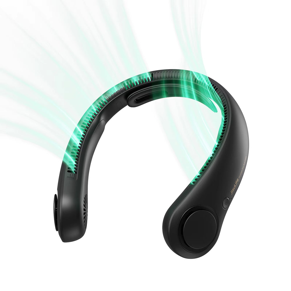 5-Speed Bladeless Neck Fan – 5000mAh Battery, 360° Cooling & 16.5H Long Runtime