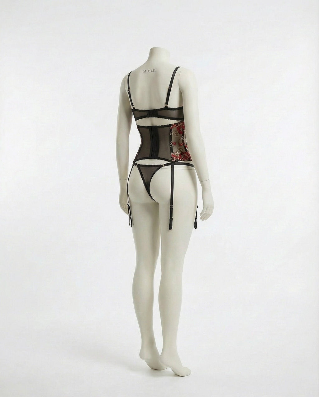 Floral Embroidered Corset Lingerie Set - AR UNIVERSALAR UNIVERSALLingerie Sets