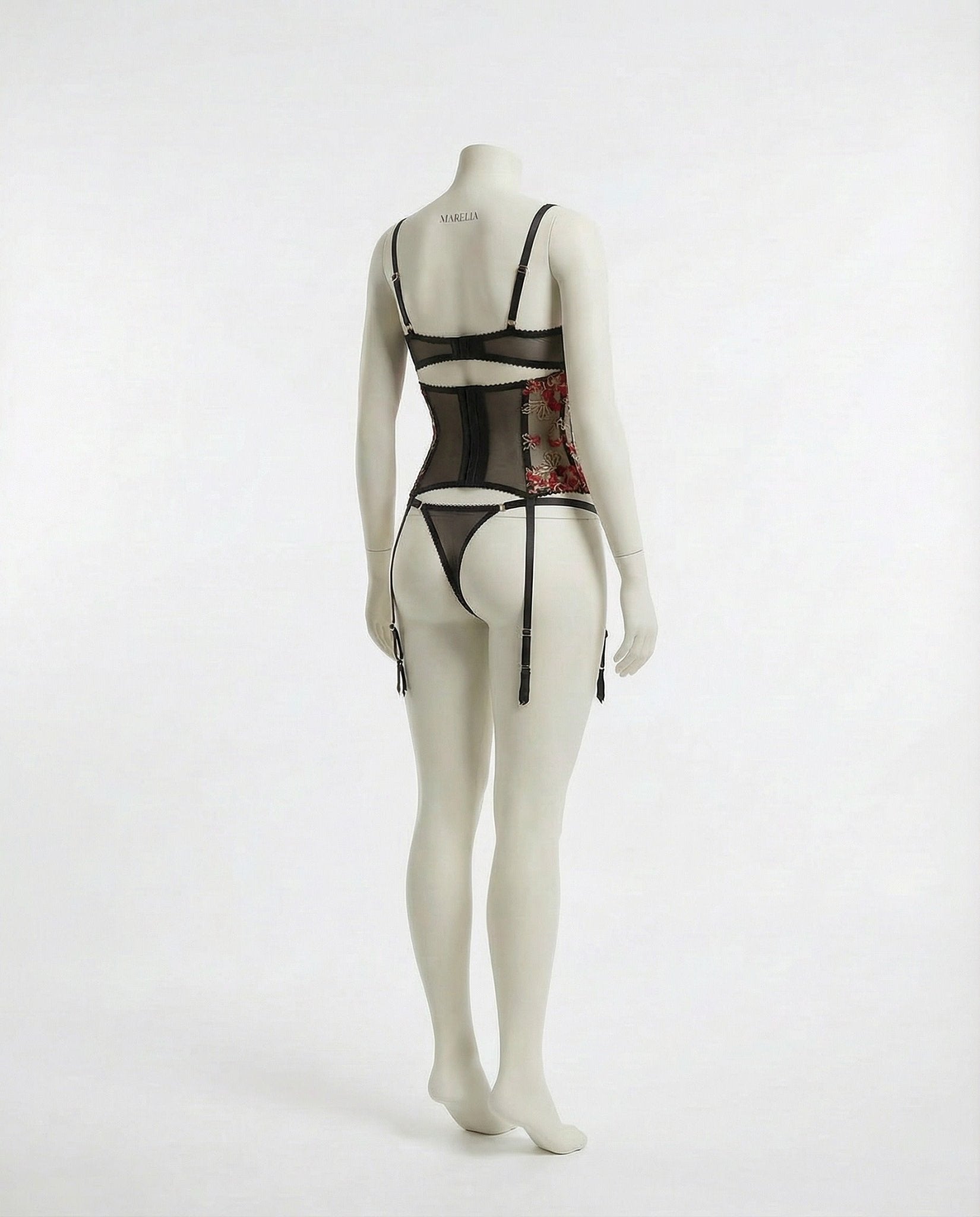 Floral Embroidered Corset Lingerie Set - AR UNIVERSALAR UNIVERSALLingerie Sets