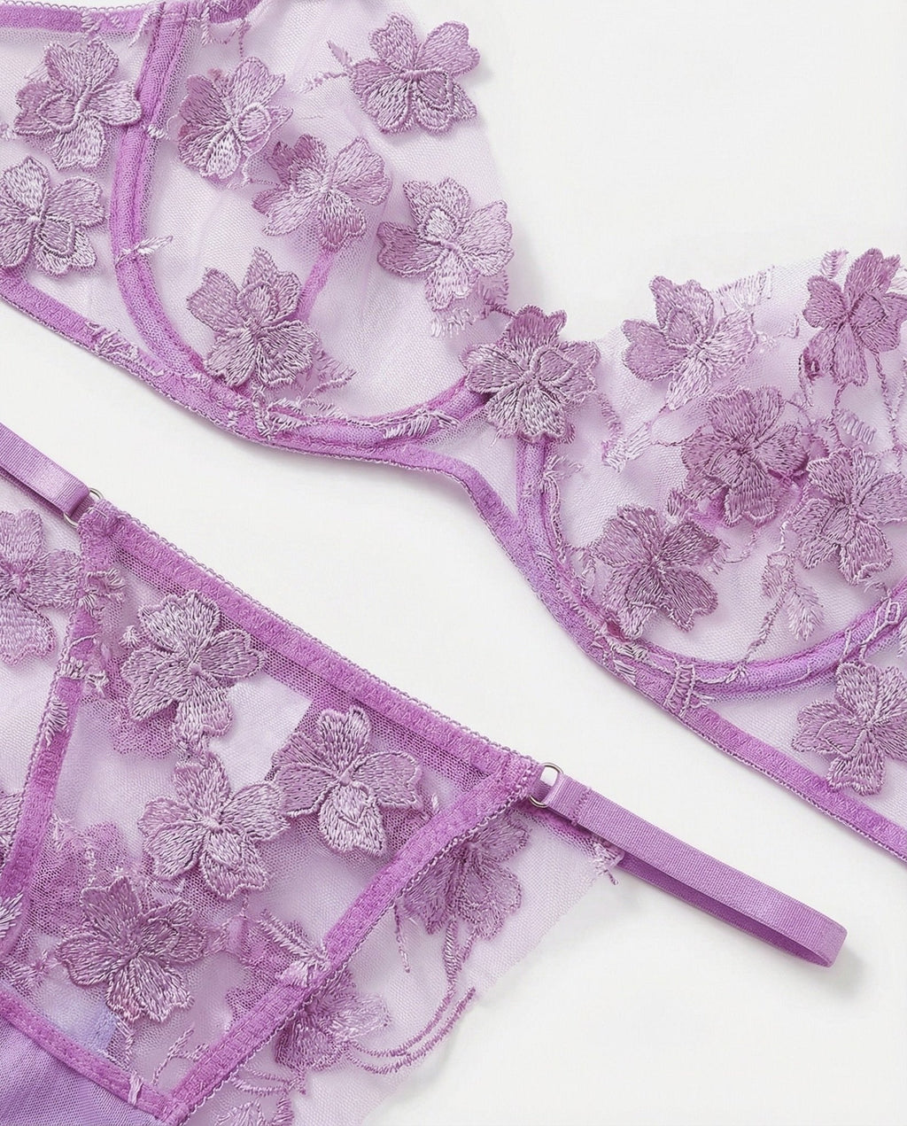 Floral Embroidered Lingerie Set - AR UNIVERSALAR UNIVERSALLingerie Sets