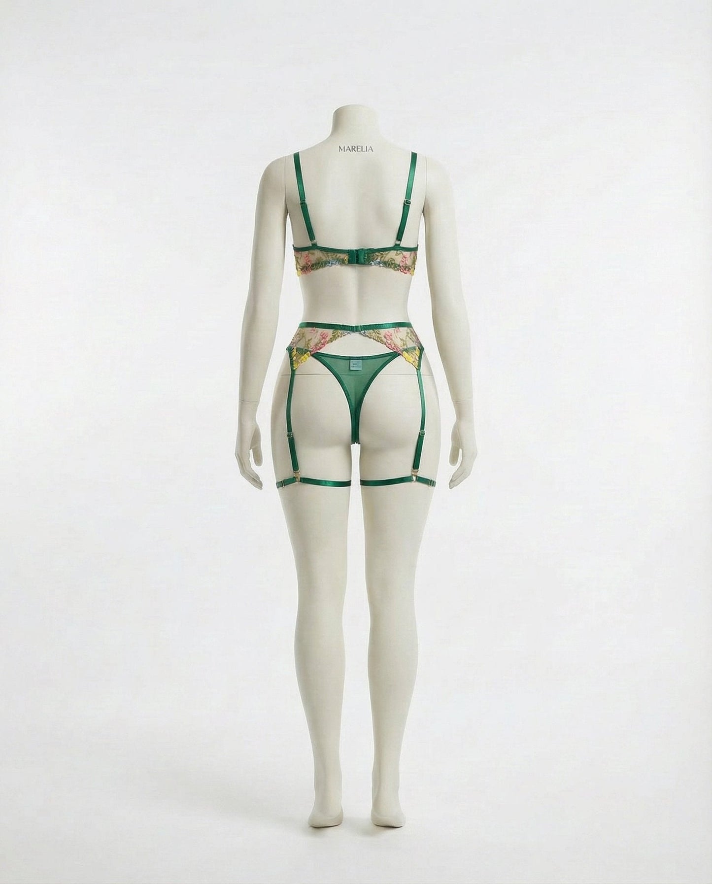 Floral Embroidered Lingerie Set
