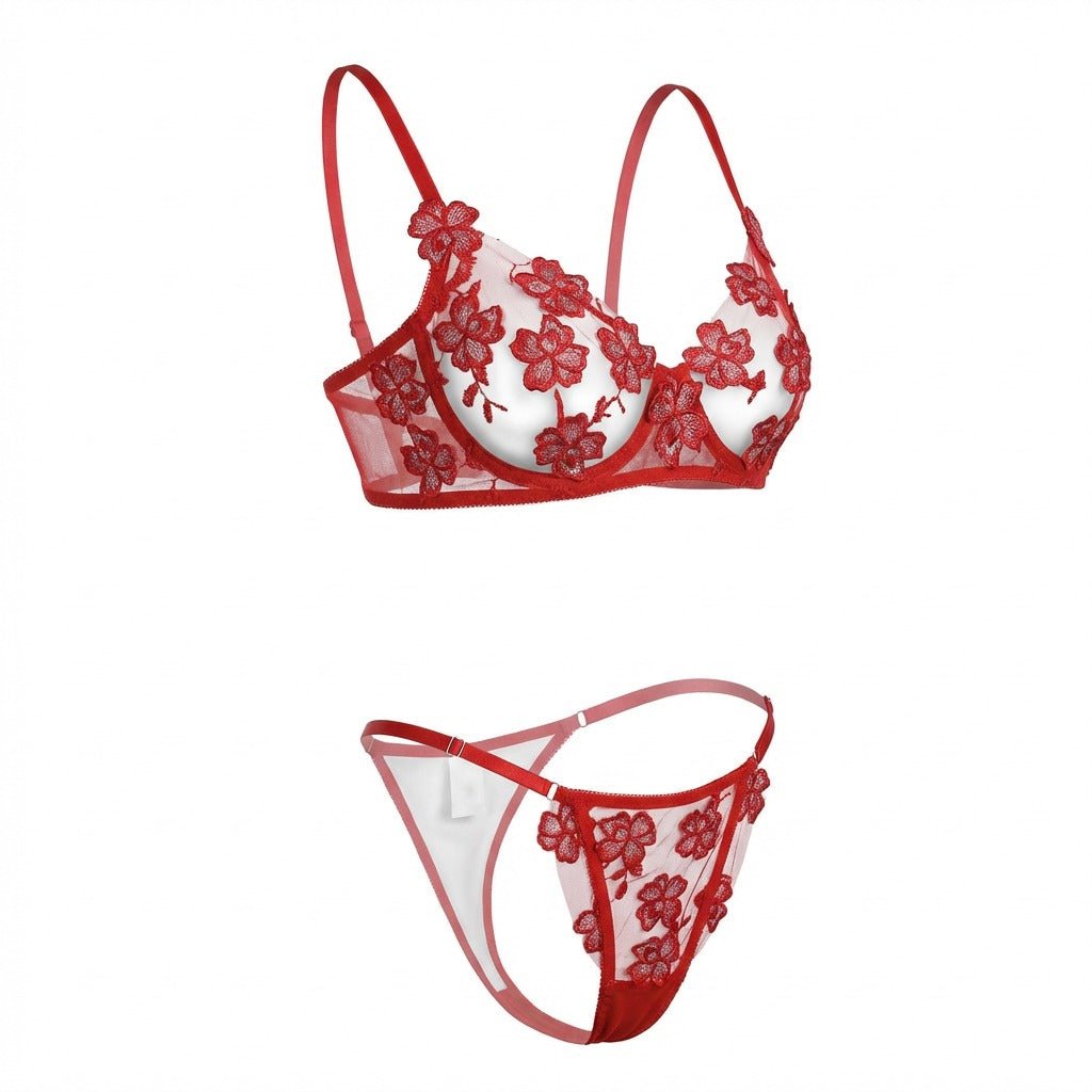 Floral Embroidered Lingerie Set - AR UNIVERSALAR UNIVERSALLingerie Sets