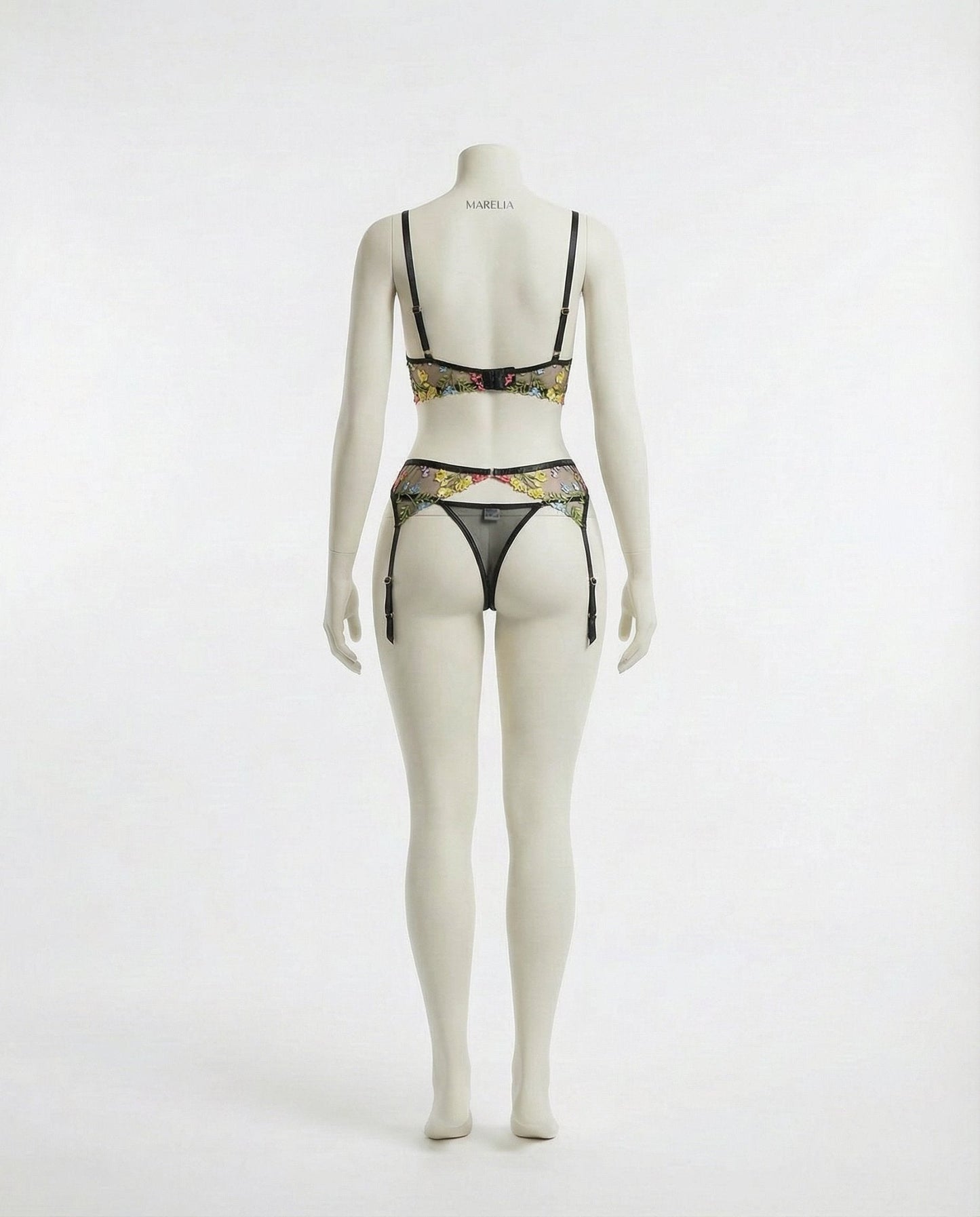 Floral Embroidered Lingerie Set