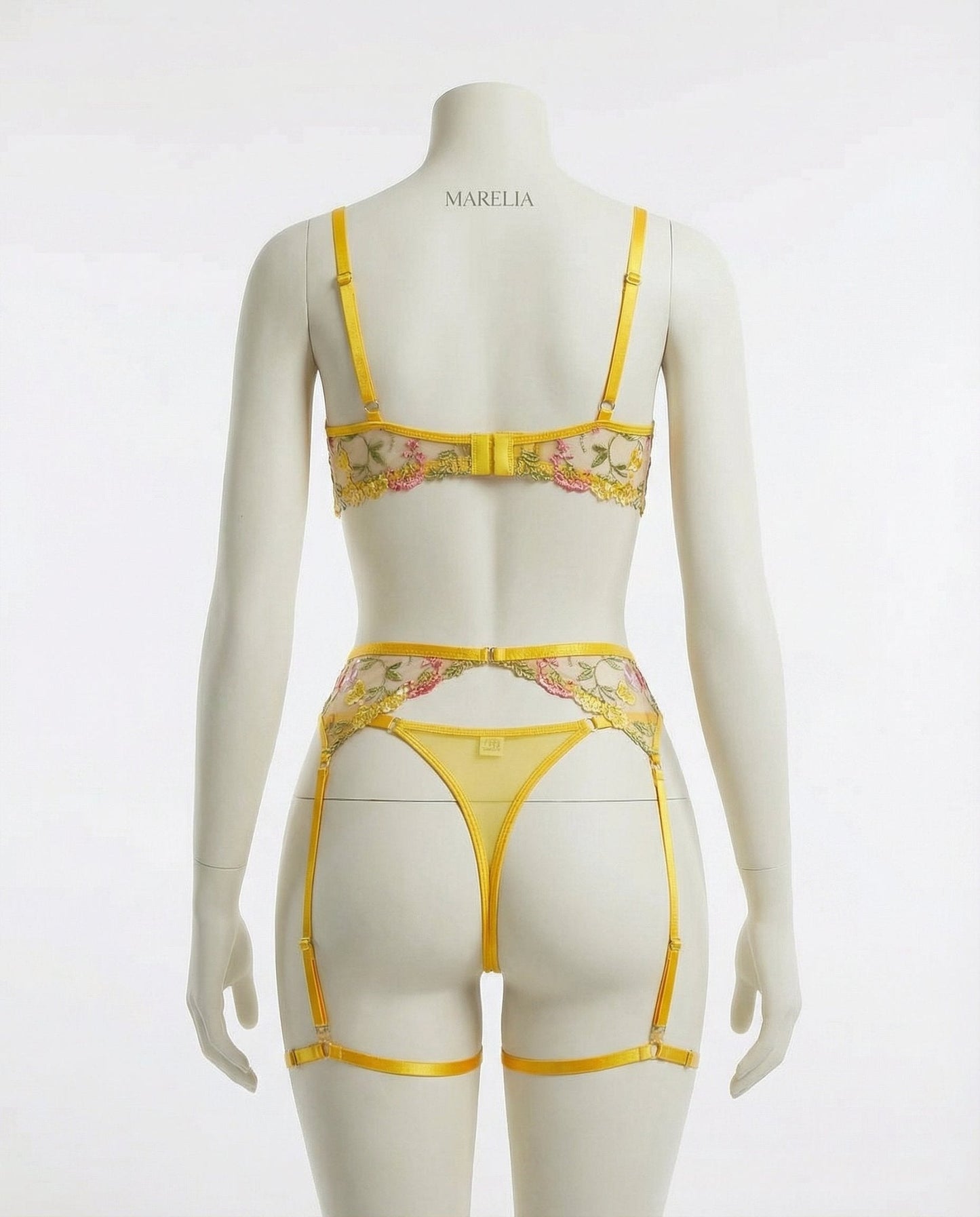 Floral Embroidered Lingerie Set