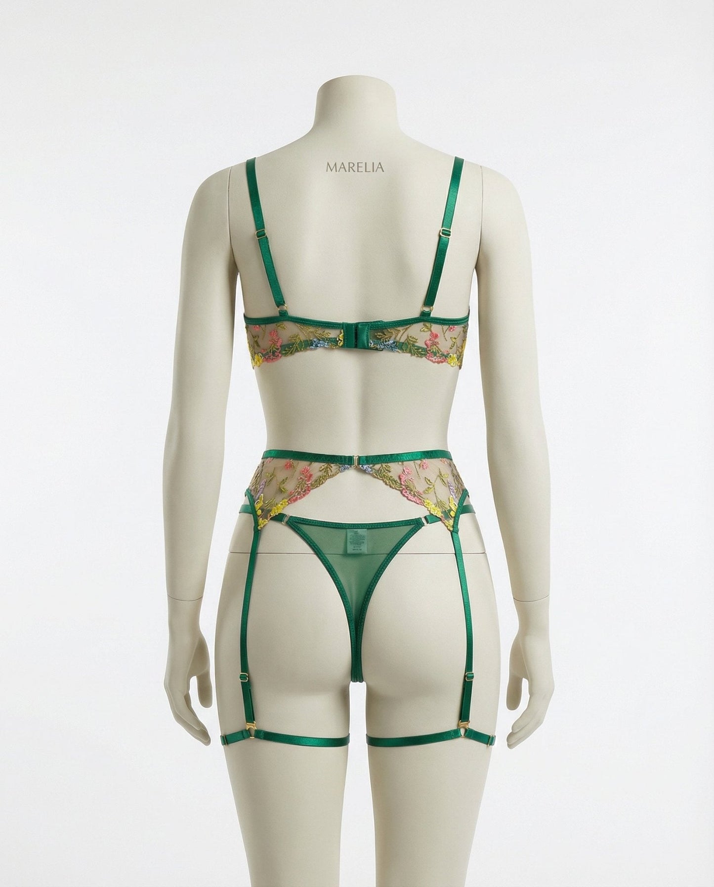 Floral Embroidered Lingerie Set