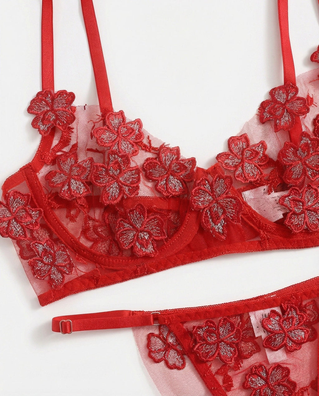 Floral Embroidered Lingerie Set - AR UNIVERSALAR UNIVERSALLingerie Sets