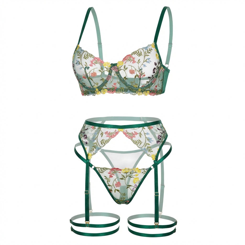 Floral Embroidered Lingerie Set: Comfort meets elegance - AR UNIVERSALAR UNIVERSALLingerie SetLingerie Set