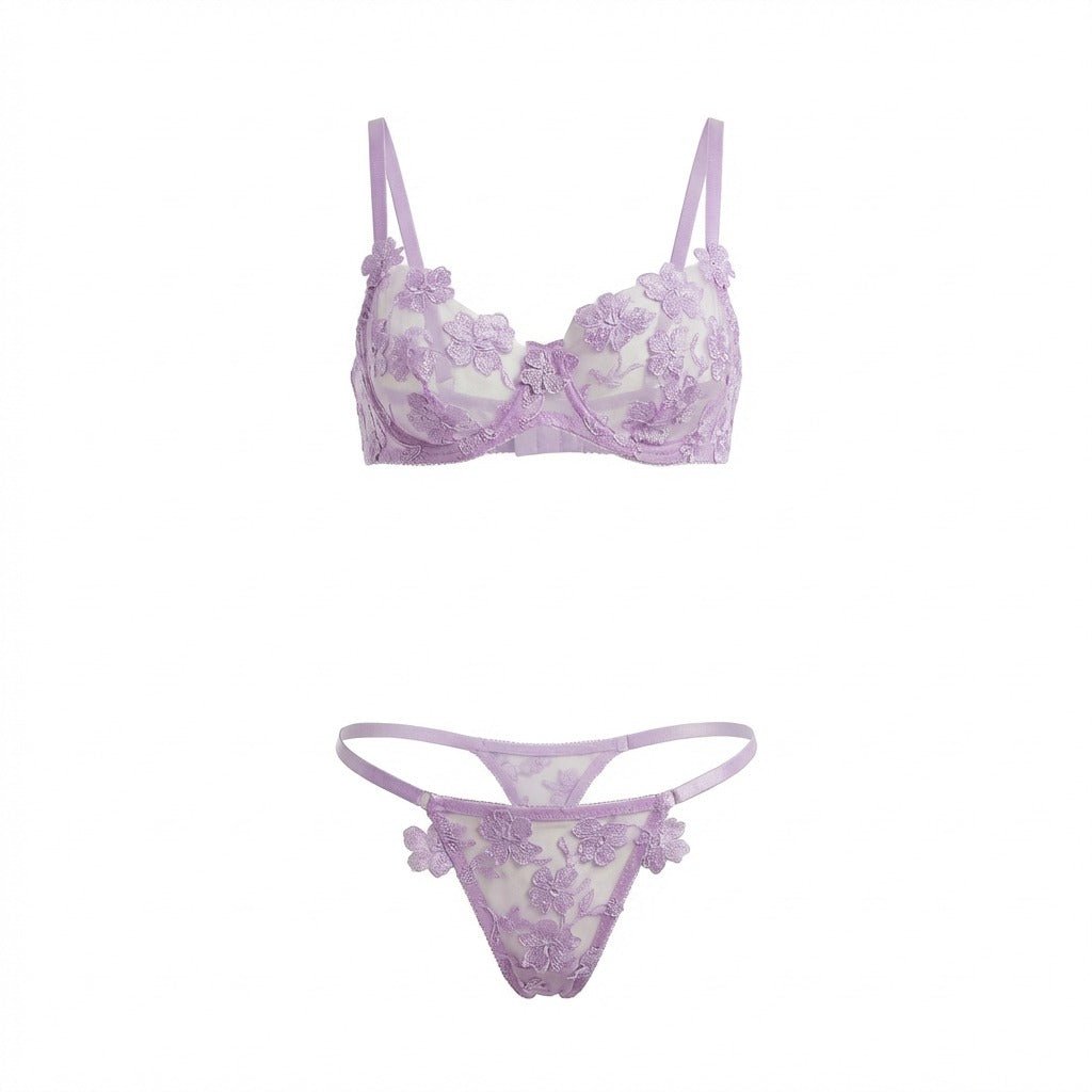Floral Embroidered Lingerie Set - AR UNIVERSALAR UNIVERSALLingerie Sets