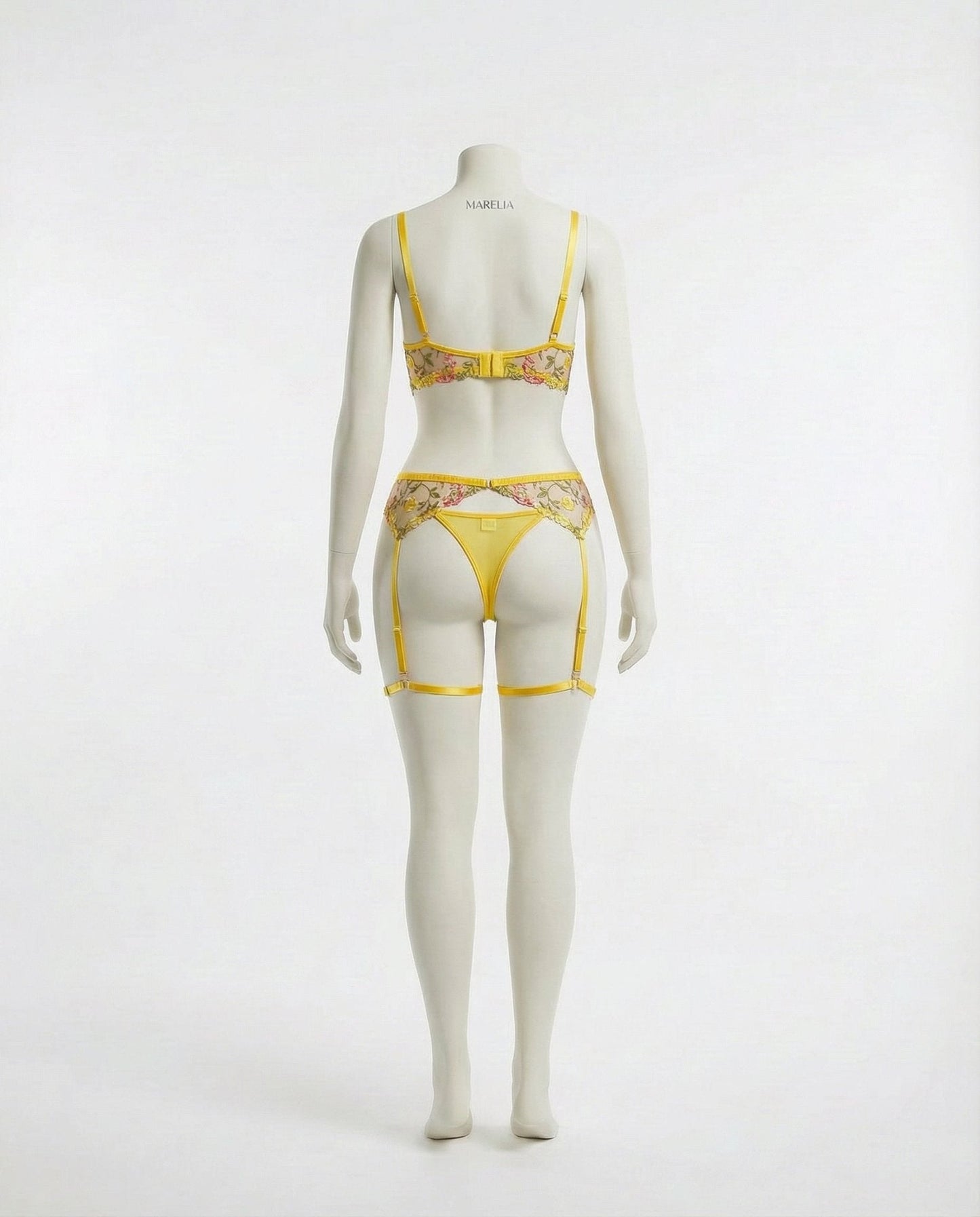 Floral Embroidered Lingerie Set