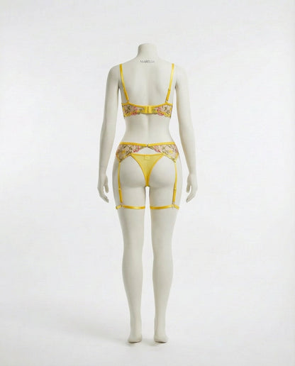 Floral Embroidered Lingerie Set