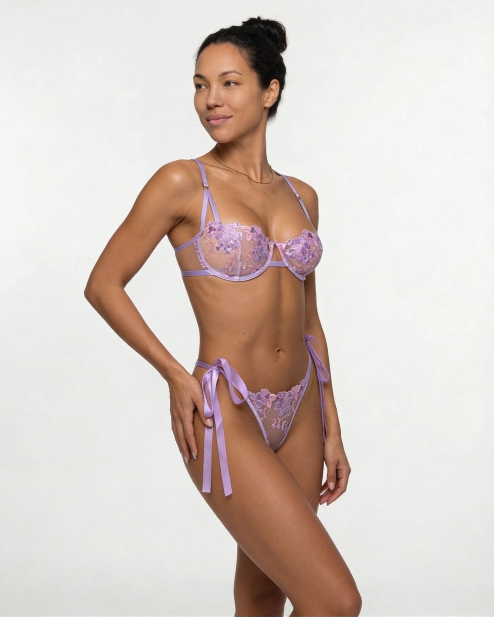 Floral Embroidered Mesh Lingerie Set - AR UNIVERSALAR UNIVERSALLingerie Sets