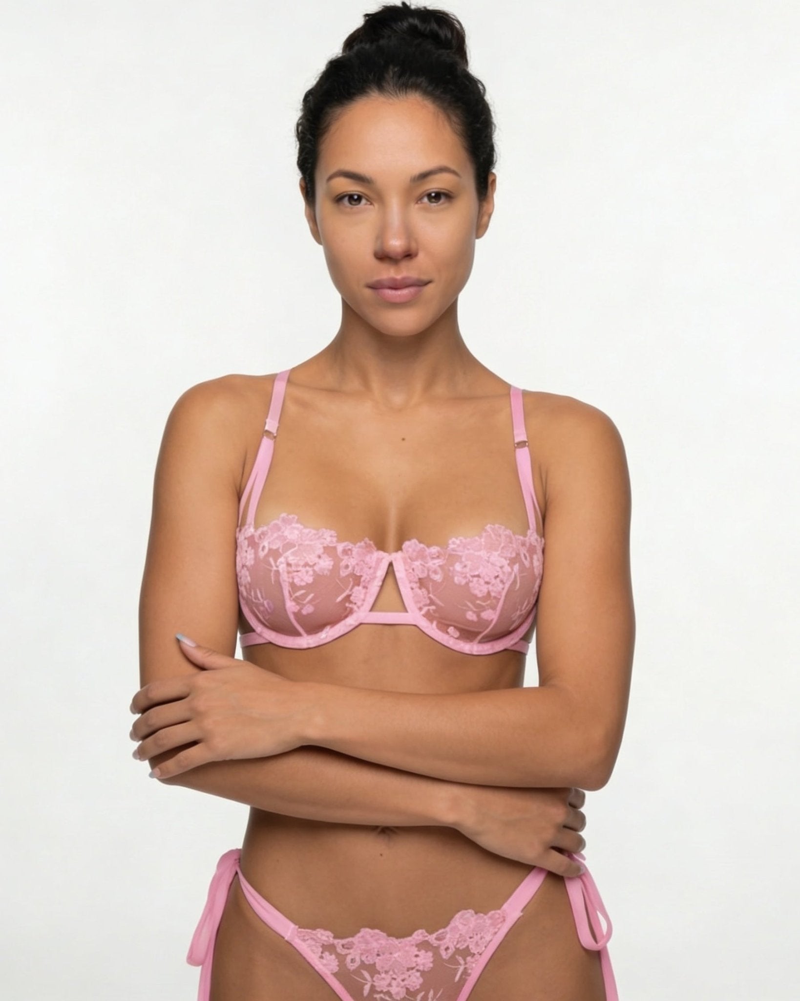 Floral Embroidered Mesh Lingerie Set - AR UNIVERSALAR UNIVERSALLingerie Sets
