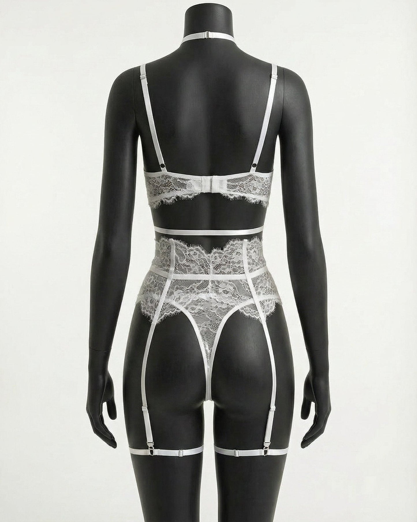 Floral Lace Corset Four Piece Set