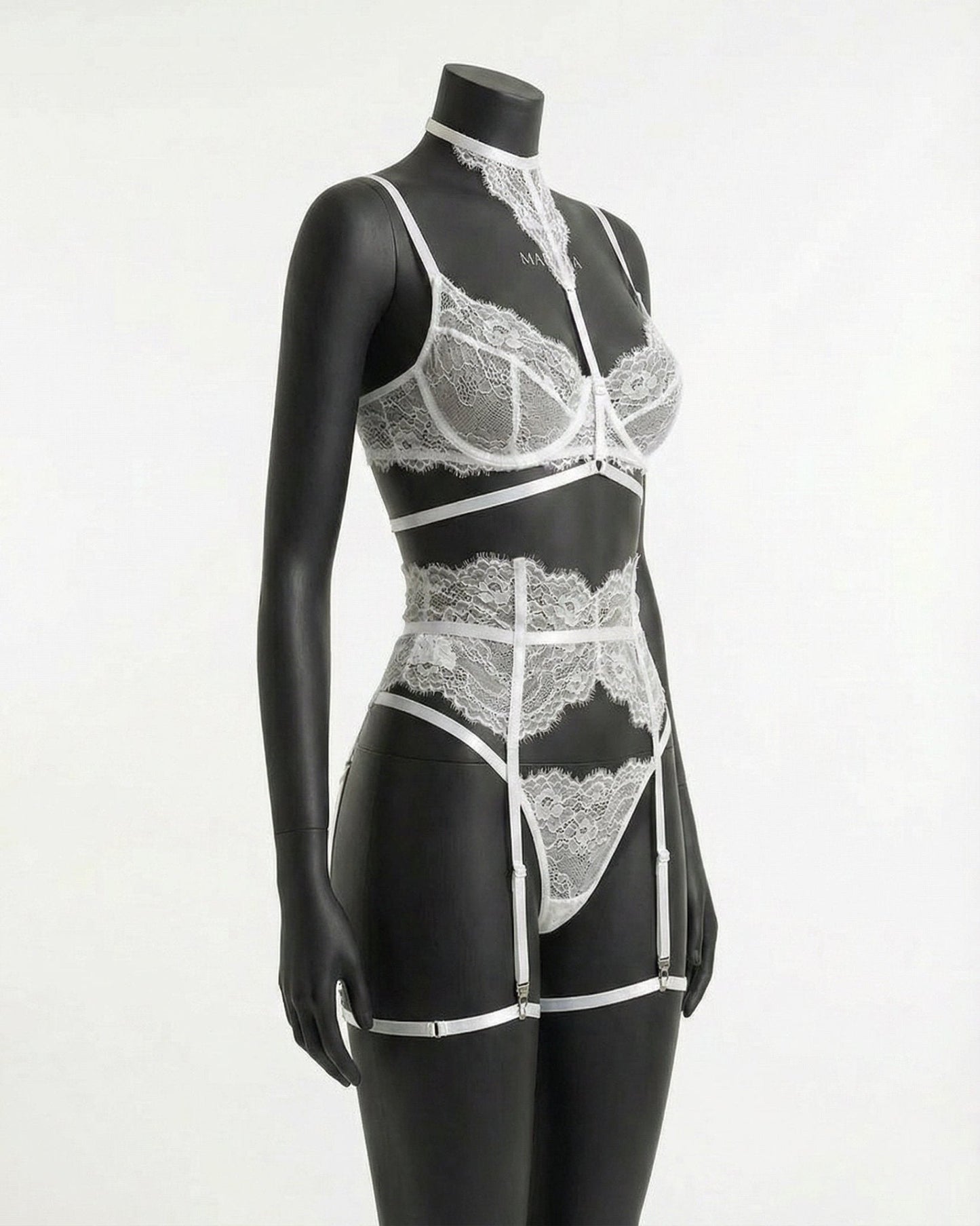Floral Lace Corset Four Piece Set