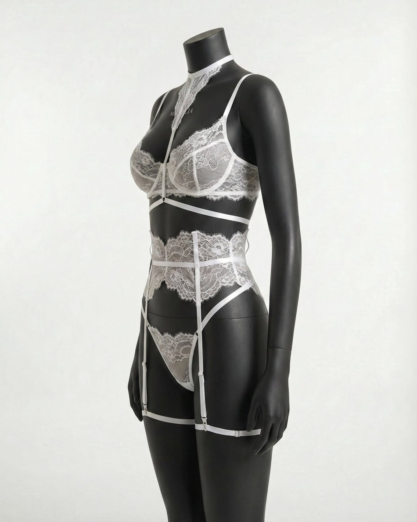 Floral Lace Corset Four Piece Set