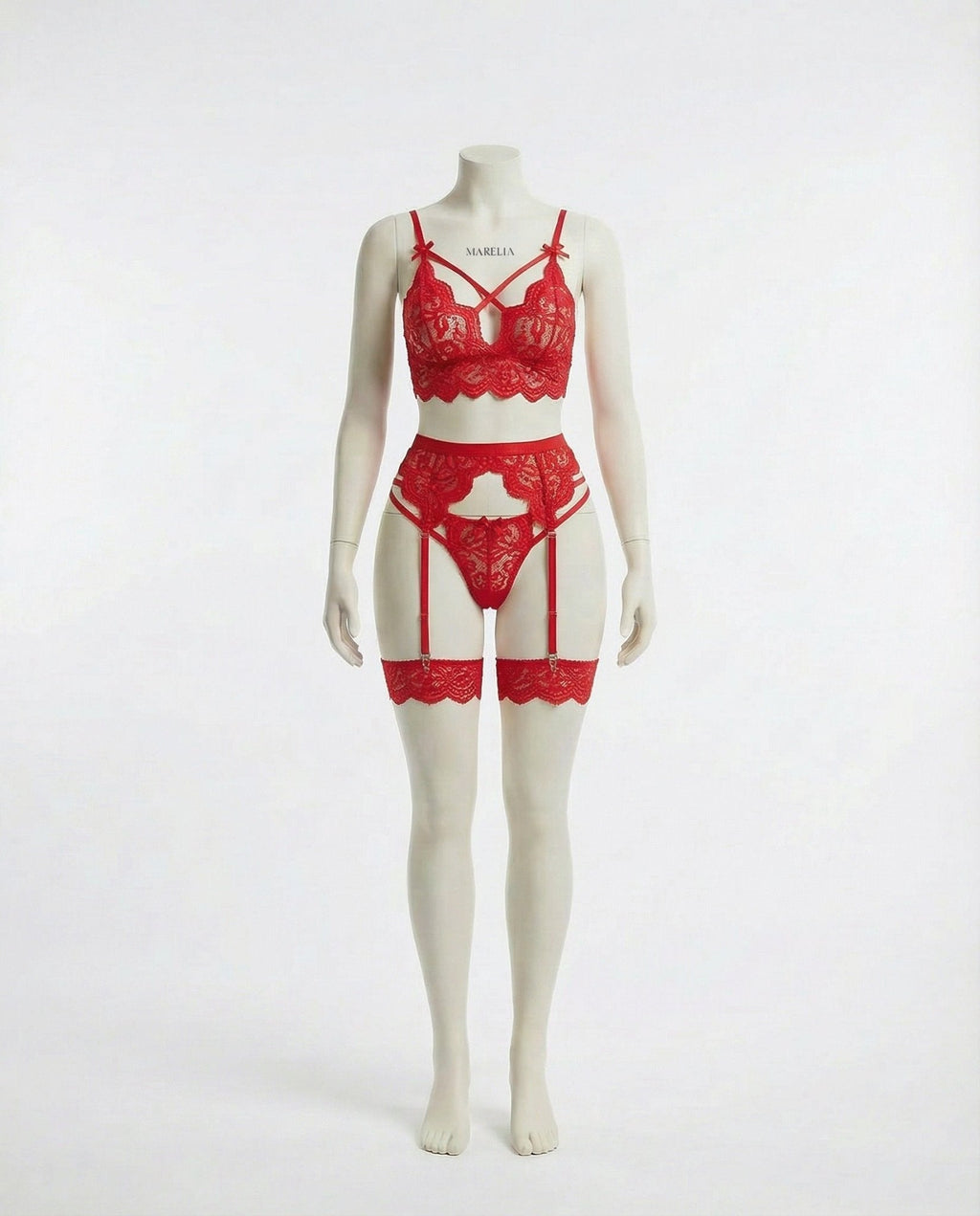 Elegant 4-Piece Lace Lingerie Set - AR UNIVERSALghntshLingerie Sets