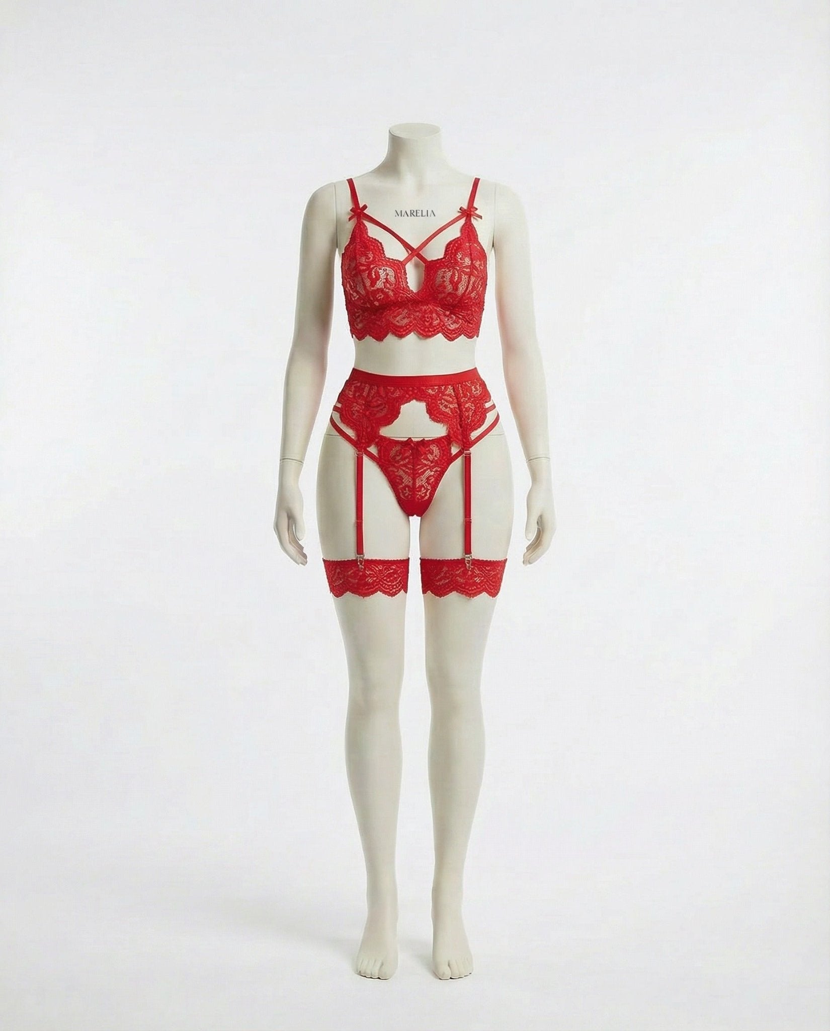 Elegant 4-Piece Lace Lingerie Set - AR UNIVERSALghntshLingerie Sets