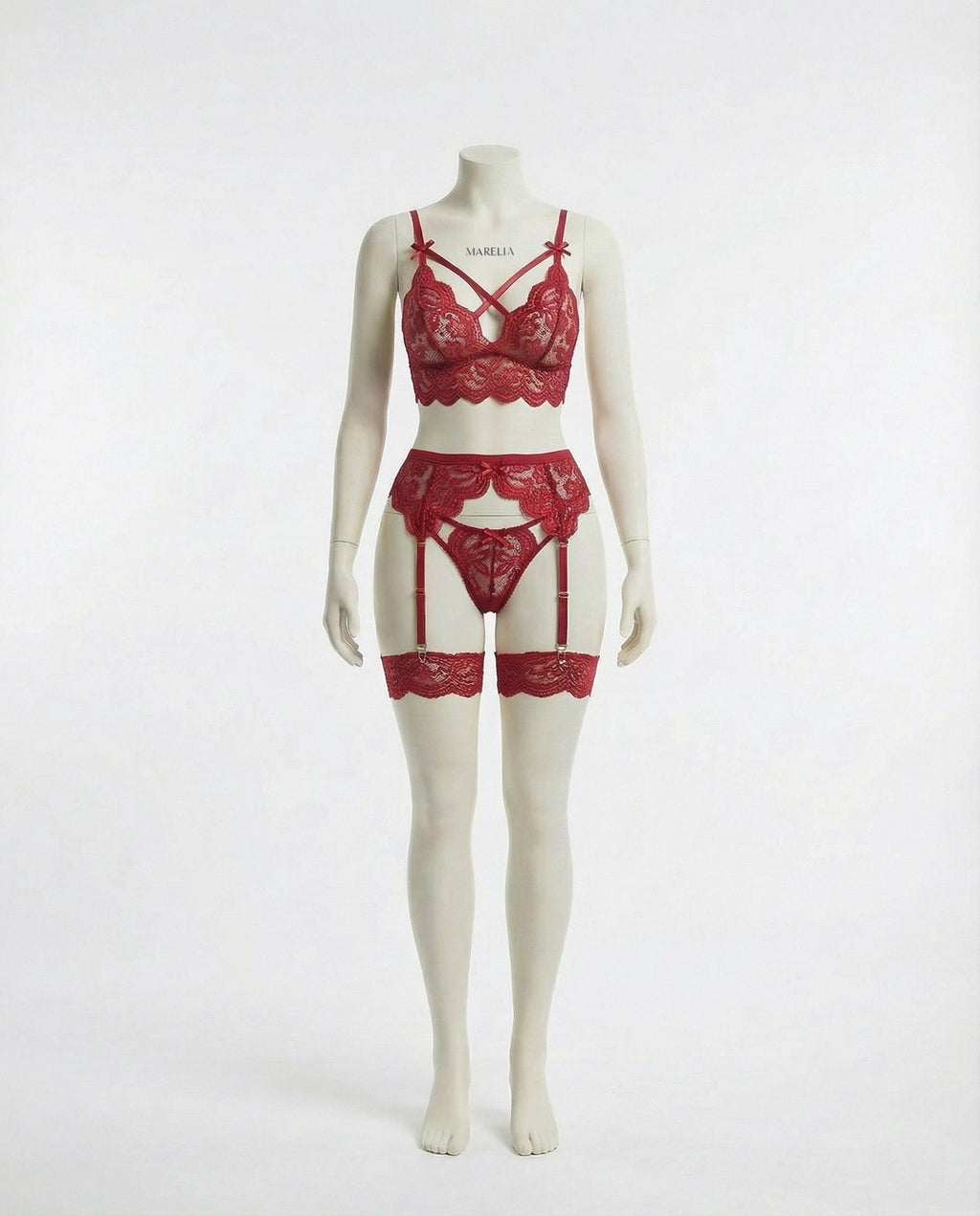 Elegant 4-Piece Lace Lingerie Set - AR UNIVERSALghntshLingerie Sets