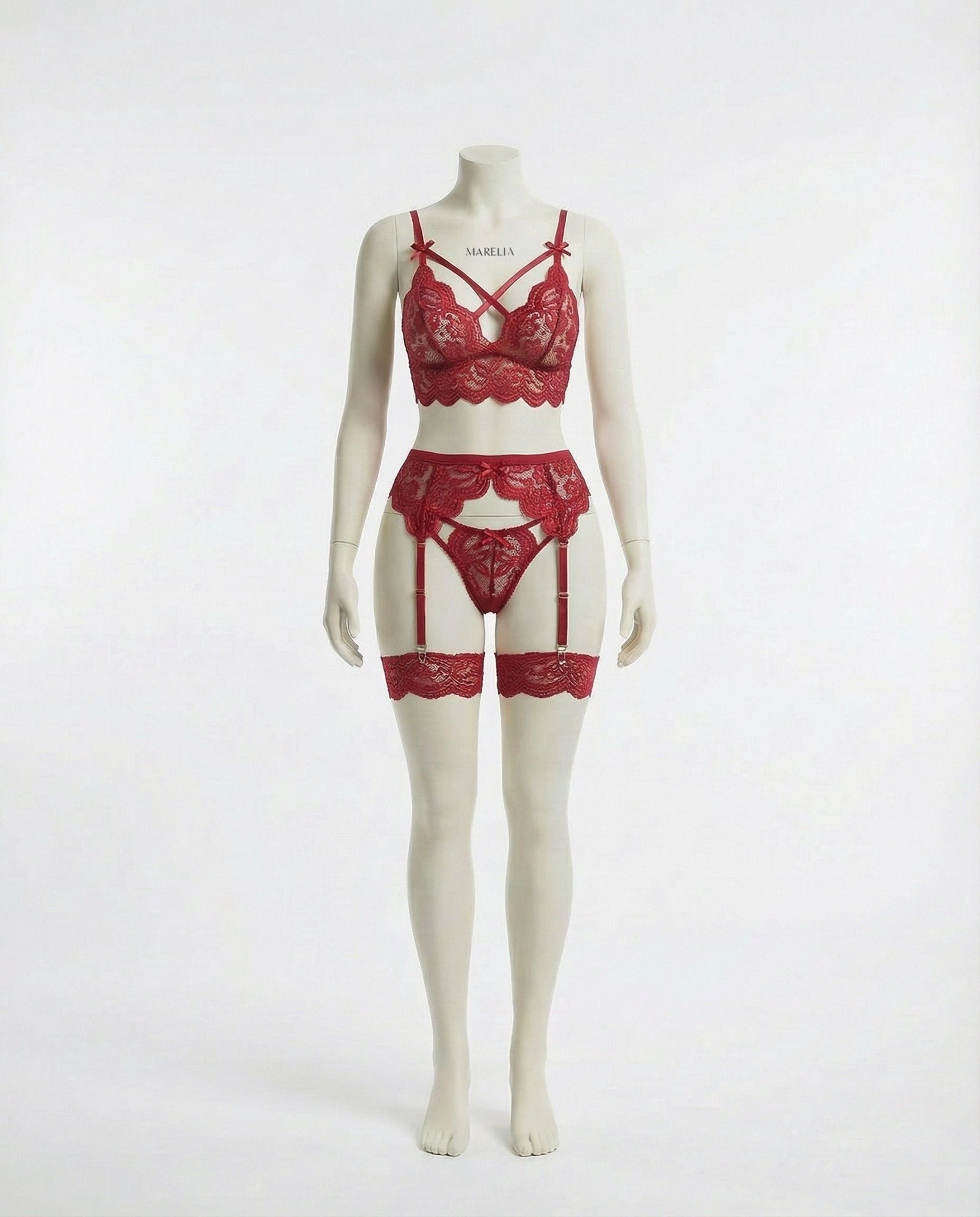 Elegant 4-Piece Lace Lingerie Set - AR UNIVERSALghntshLingerie Sets