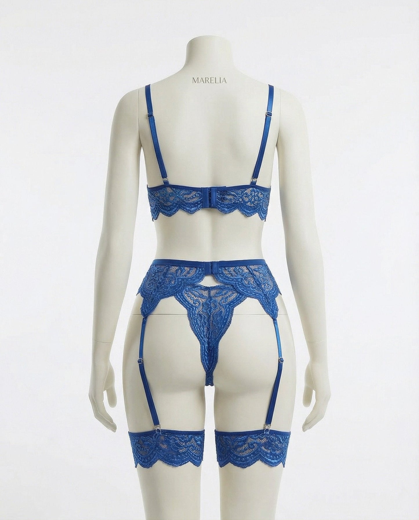 Floral Lace Four Piece Lingerie Set