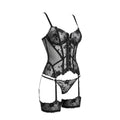 Floral Lace Underwired Corset Lingerie Set - AR UNIVERSALghntshLingerie Sets