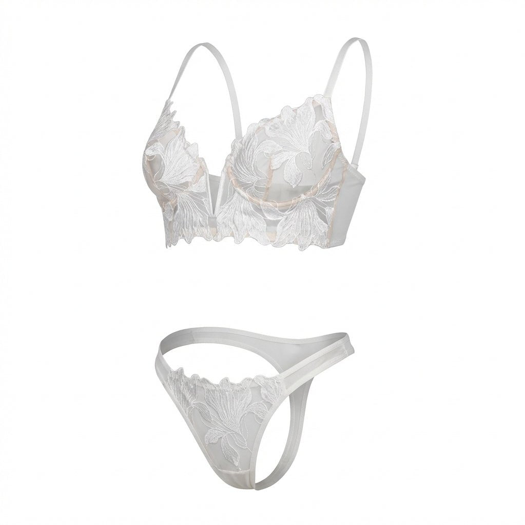 Lace Bra And Thong Set