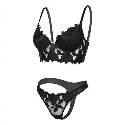 Lace Bra And Thong Set