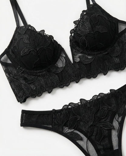 Lace Bra And Thong Set