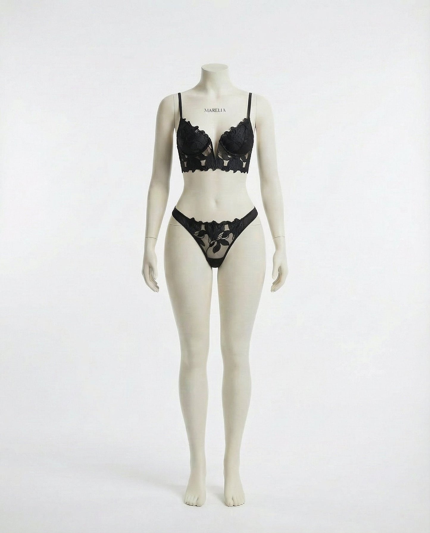 Lace Bra And Thong Set